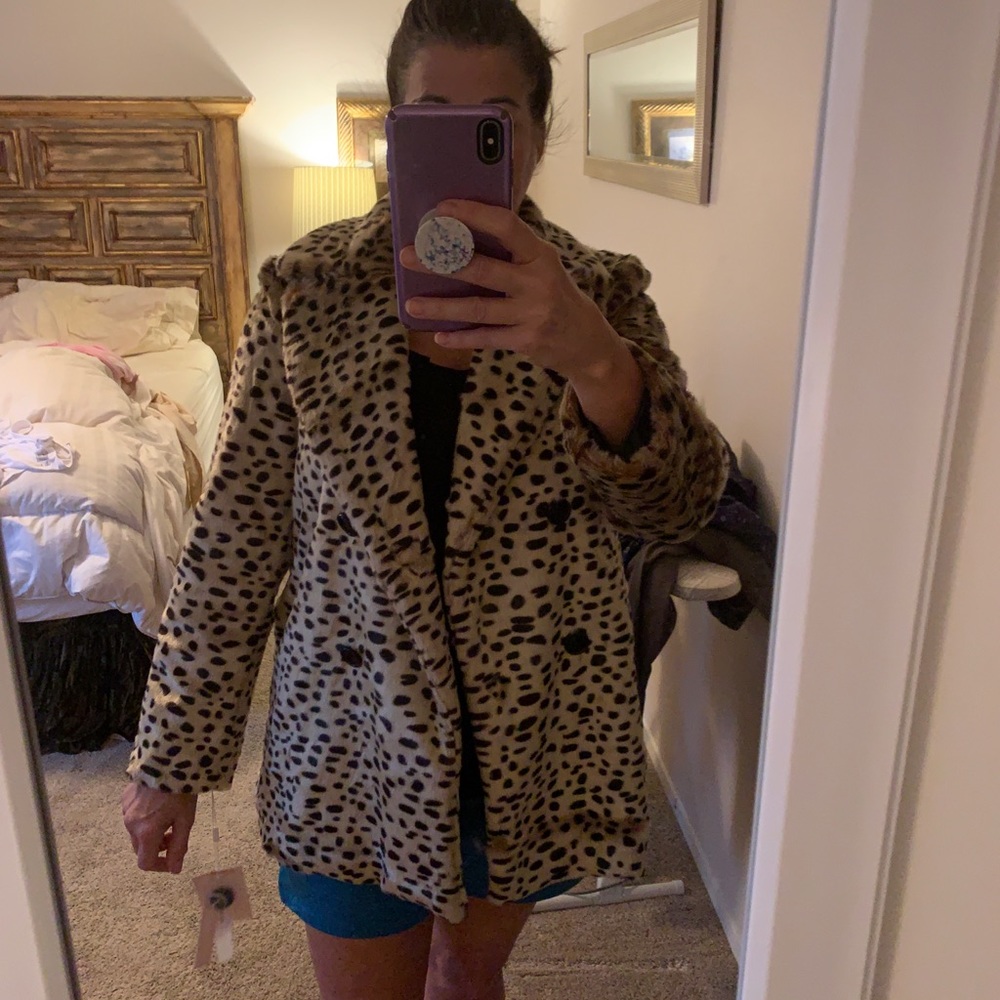 FINAL PRICE NWT Avec Les Fils Leopard Print Coat- - Picture 4 of 8